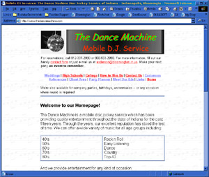 Web Development Portfolio - The Dance Machine Disc Jockey Service