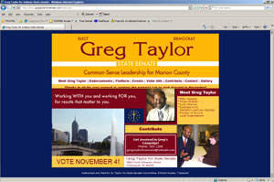 Web Development Portfolio - Greg Taylor for Senate